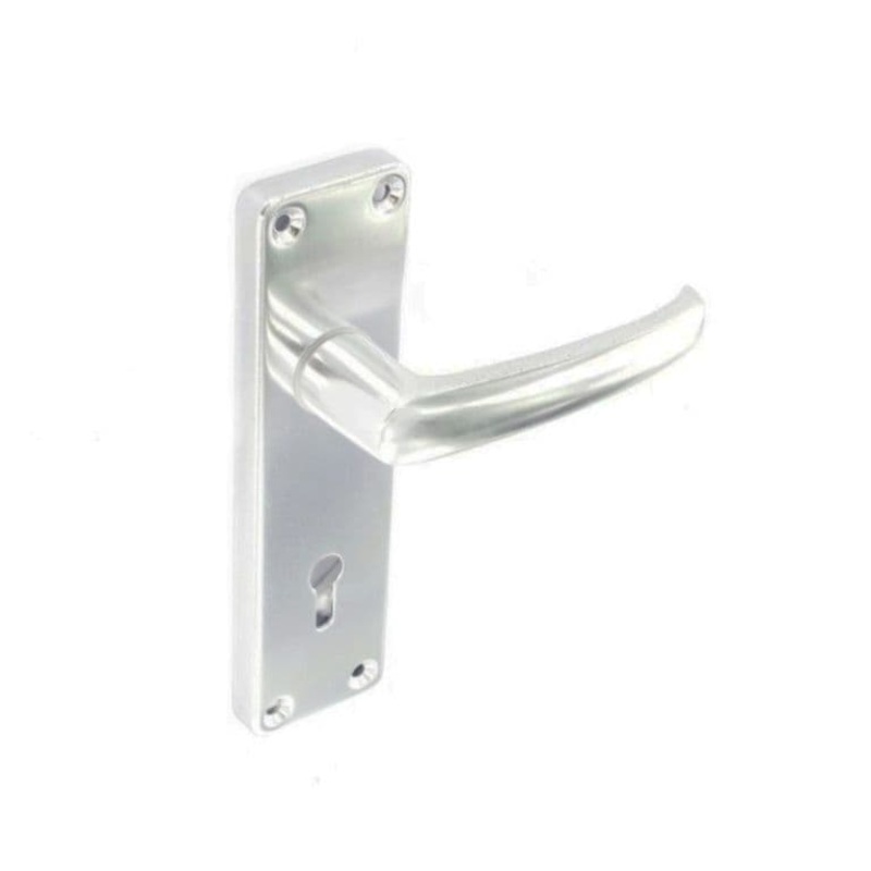 Securit Aluminium Lock Handles Bright (Pair) – 150mm Metal