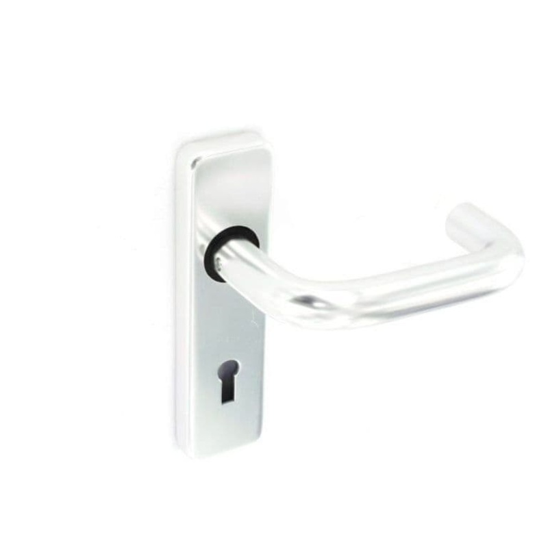 Securit Aluminium Lock Handles Polished (Pair) – 150mm