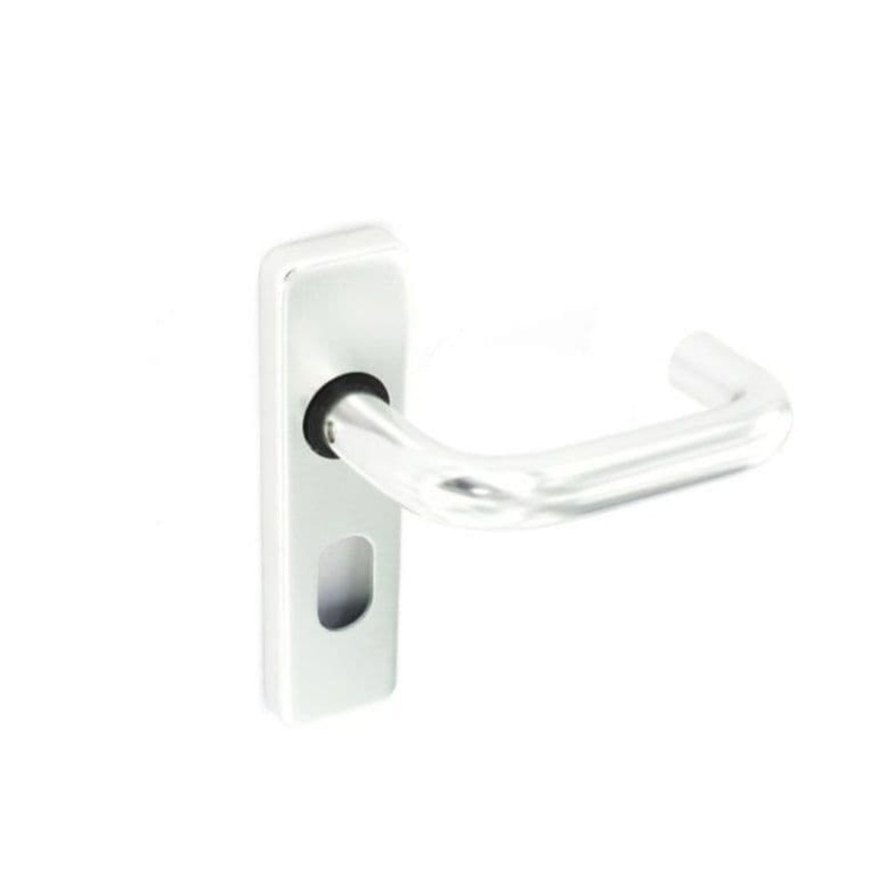 Securit Aluminium Oval Lock Handles Polished (Pair) – 150mm