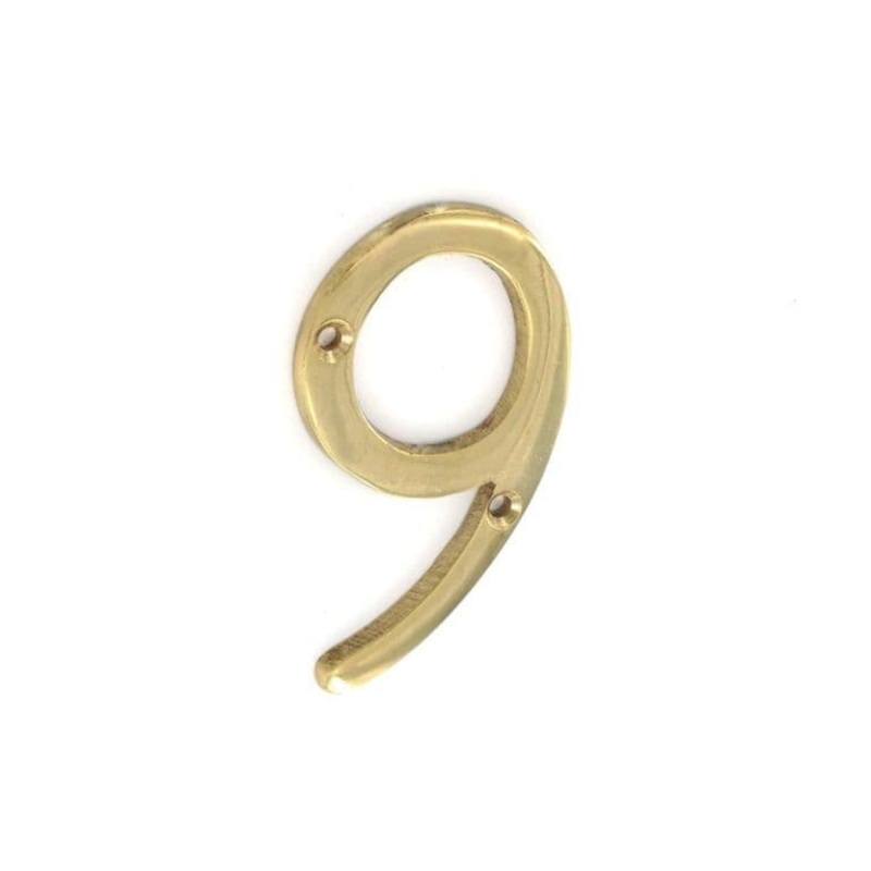 Securit Brass Numeral No.9 – 75mm