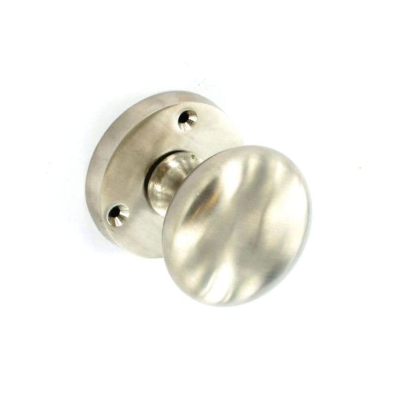 Securit Brushed Nickel Mortice Knobs (Pair) – 60mm