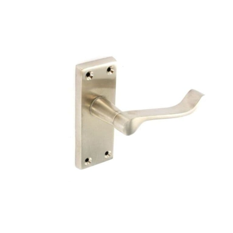 Securit Brushed Nickel Scroll Latch Handles (1 Pair) – 100mm