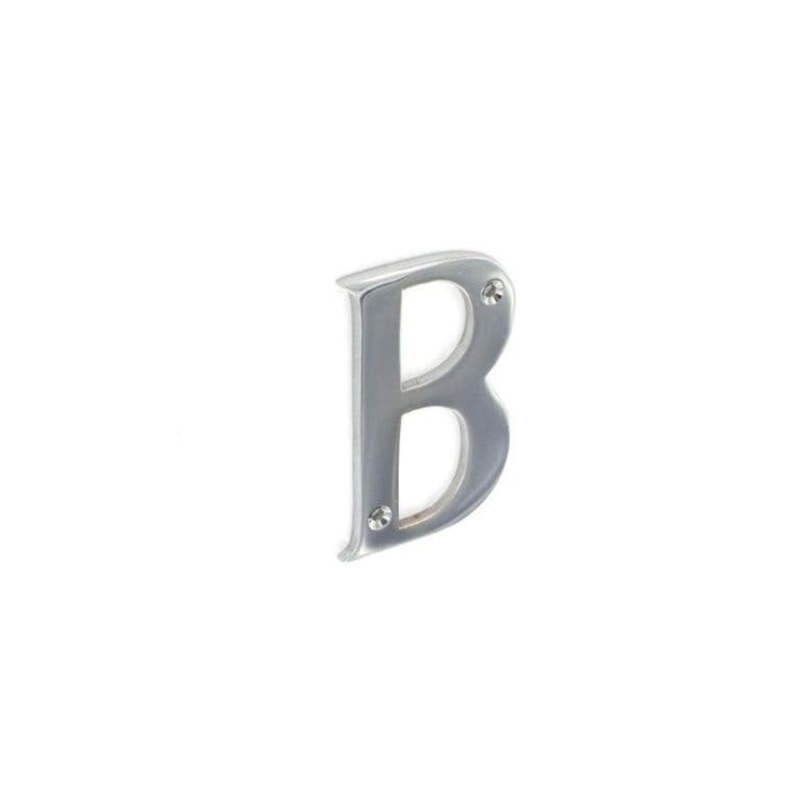 Securit Chrome Letter B – 50mm – Pack of 5