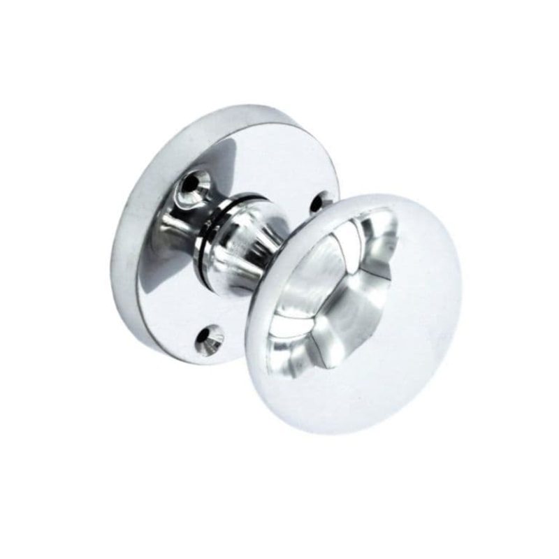 Securit Chrome Mortice Knobs Round (Pair) – 60mm