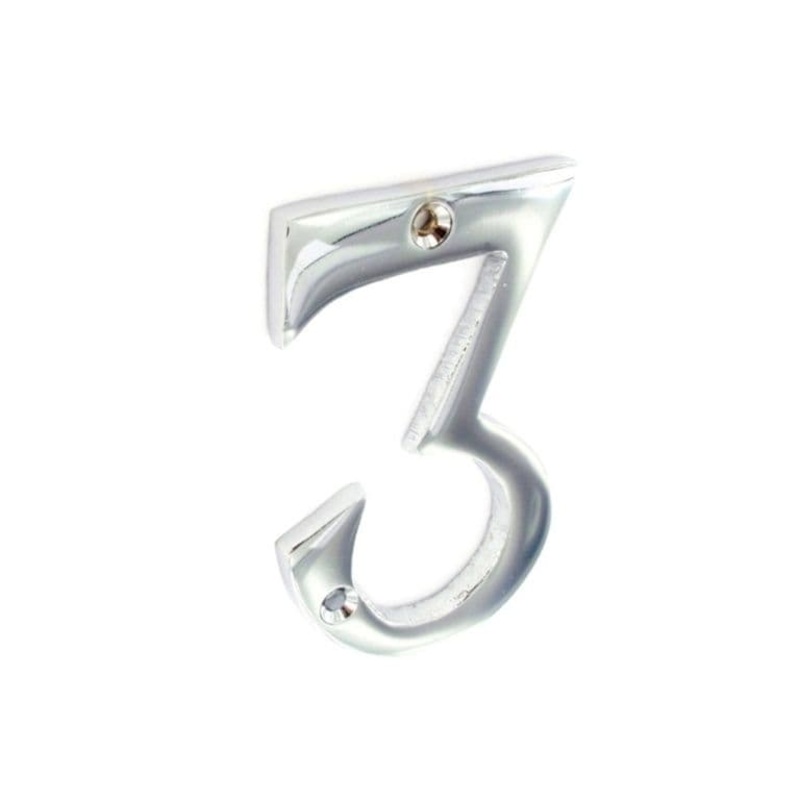Securit Chrome Numeral 75mm – 3