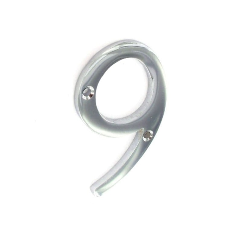 Securit Chrome Numeral 75mm – 9