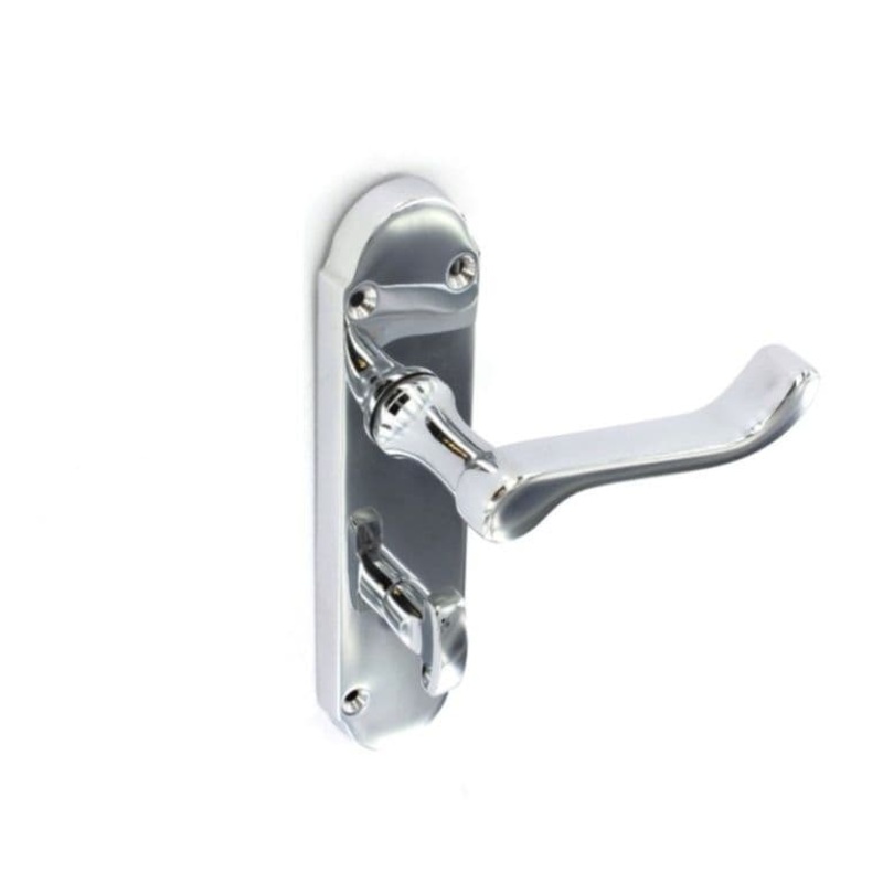 Securit Chrome Shaped Bath Handles (1 Pair) – 170mm
