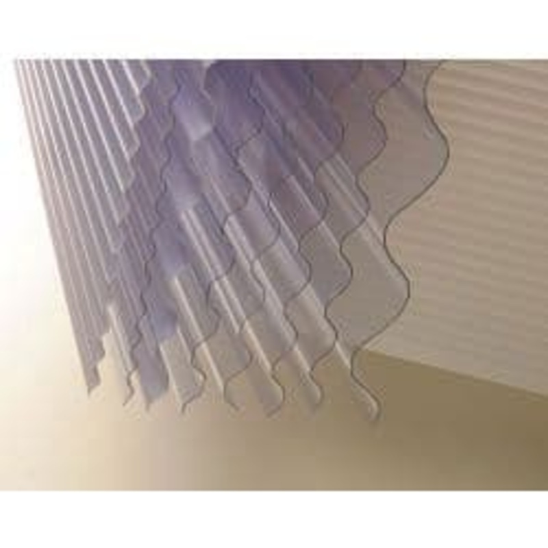 Vistalux Lightweight Clear Corrugated PVC – 3 x 30 x 6ft (1830mm)
