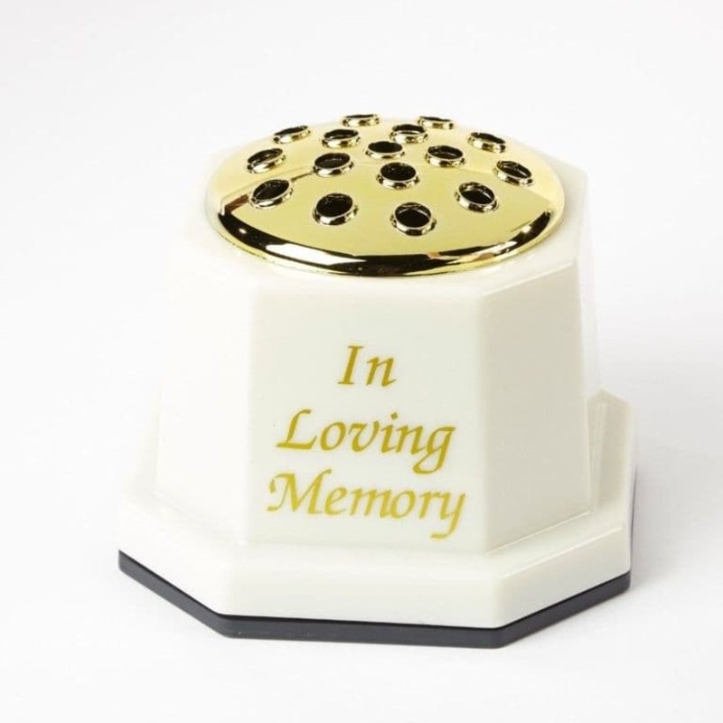 Oasis Marble Effect Container – White