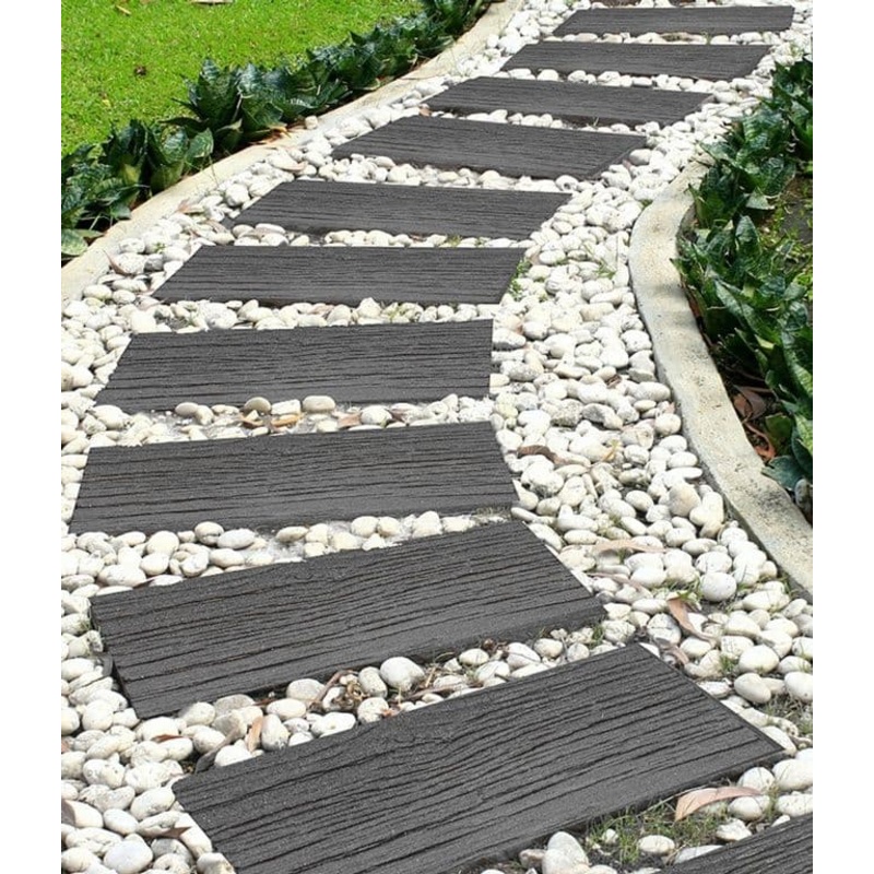 Primeur Railroad Stepping Stone Railroad Tie – Grey 2x25x60cm