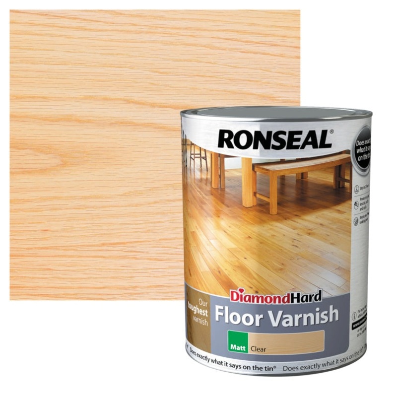 Ronseal Diamond Hard Floor Varnish 5L – Clear Matt
