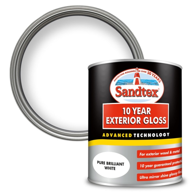 Sandtex 10 Year Exterior Gloss 750ml – Brilliant White