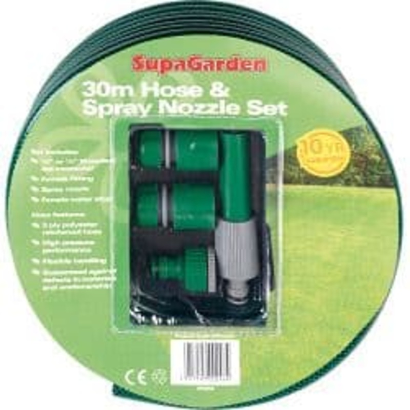 SupaGarden Hose & Spray Nozzle Set – 30m