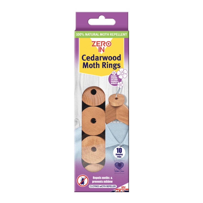 Zero In Cedarwood Moth Rings – 10 pack