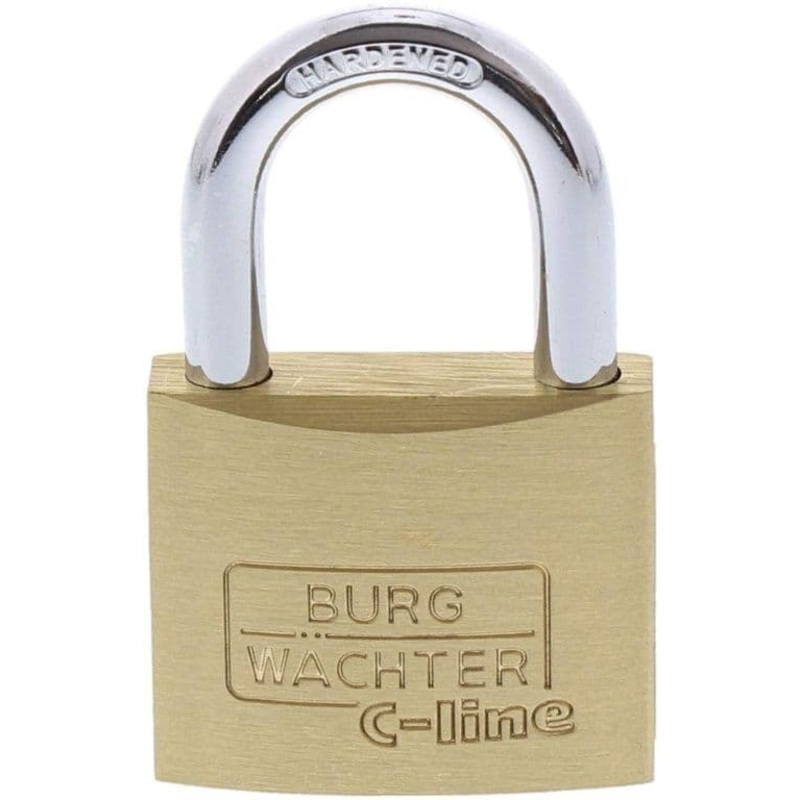 Burg-Wchter C Line Standard Shackled Brass Padlock – 60mm