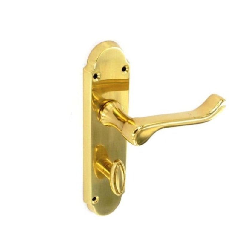 Securit Richmond Brass Bathroom Handles (Pair) – 170mm