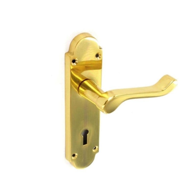 Securit Richmond Brass Lock Handles (Pair) – 170mm