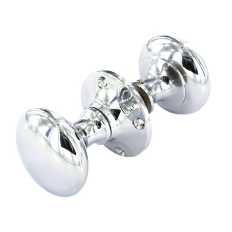 Securit Rim Knob Set Chrome (Pair) – 50mm