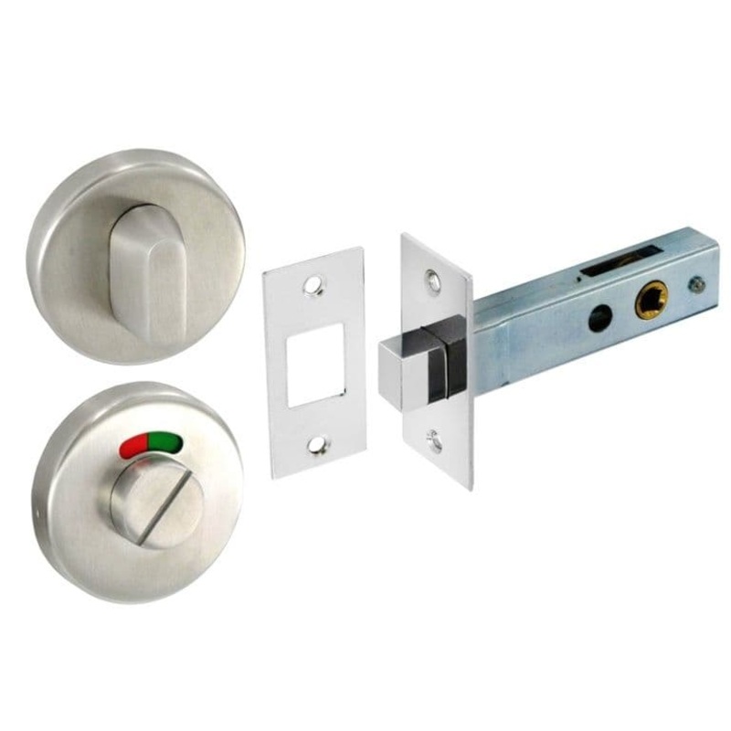 Securit Satin Stainless Steel Thumbturn with Deadbolt (1 Set) – 50mm
