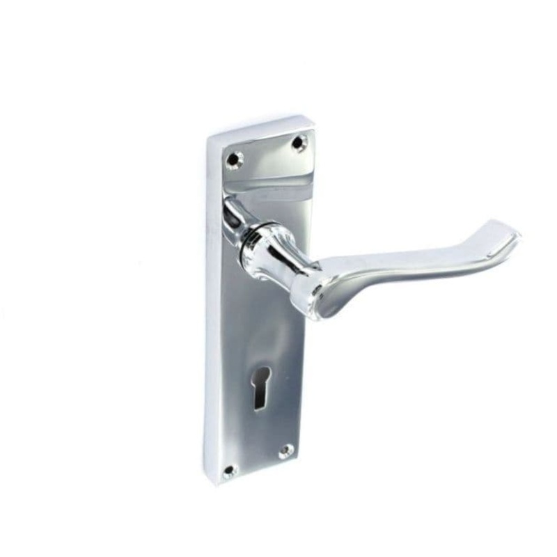 Securit Scroll Chrome Lock Handles (Pair) – 155mm