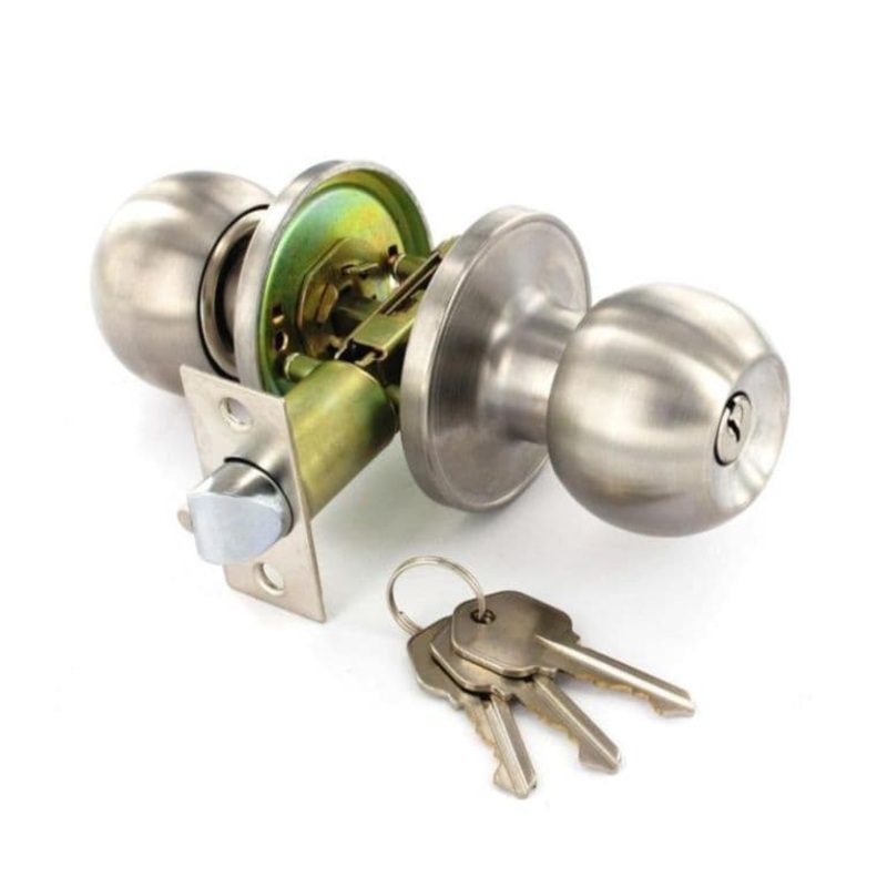 Securit Stainless Steel Entrance Lock Set with 3 Keys – 60mm/70mm