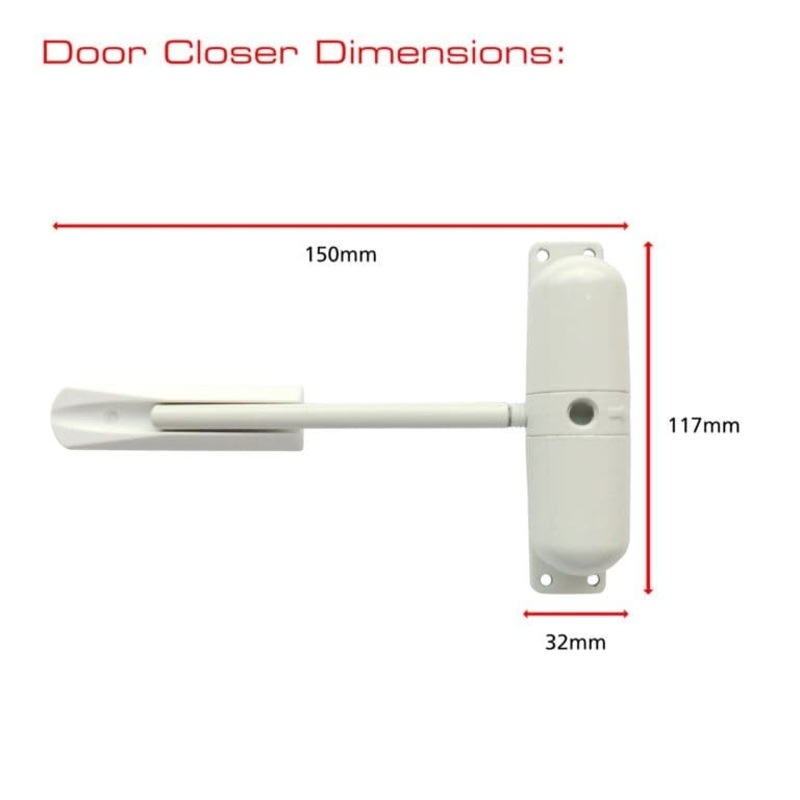 Sterling Spring Door Closer – White