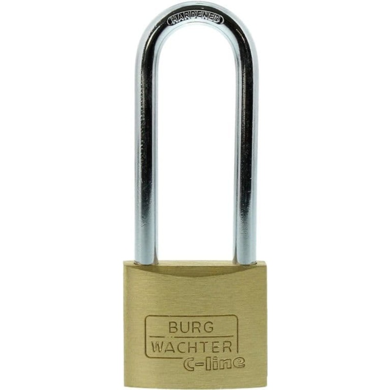 Burg-Wchter Mid Security Brass Padlock – Long Shackle – 40mm