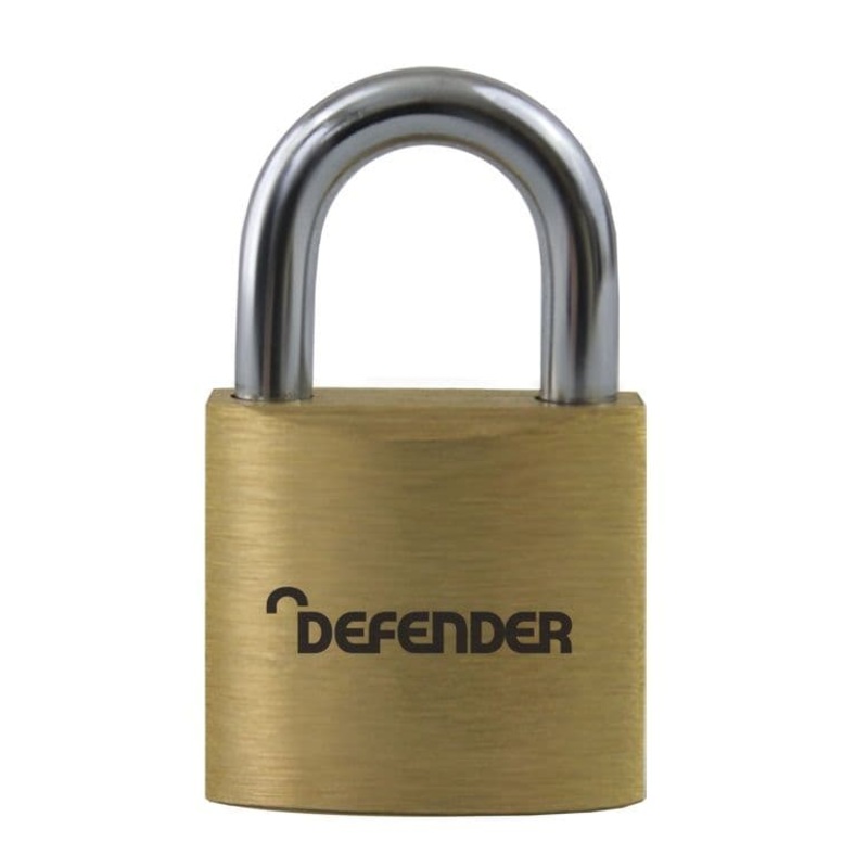 Defender Brass Padlock 2 Keyed Alike – 40mm