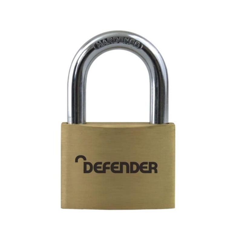 Defender Brass Padlock Branded – 60mm
