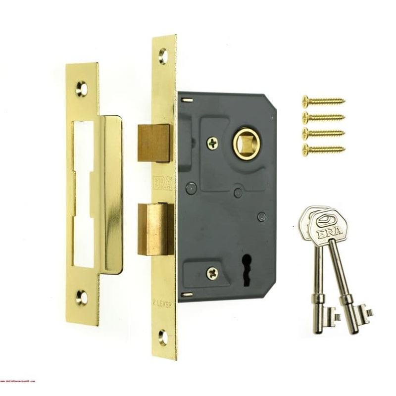 Era 3 Lever Sashlock 3 Brass Effect – Brass Eff 76mm