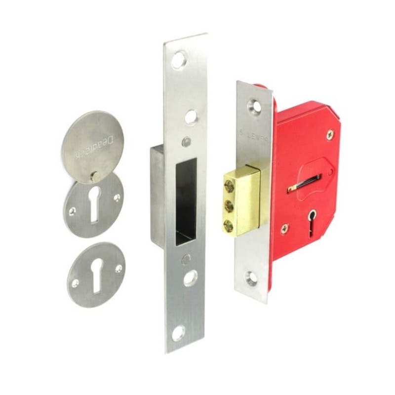 Securit 5 Lever Deadlock Brass Plated – 75mm