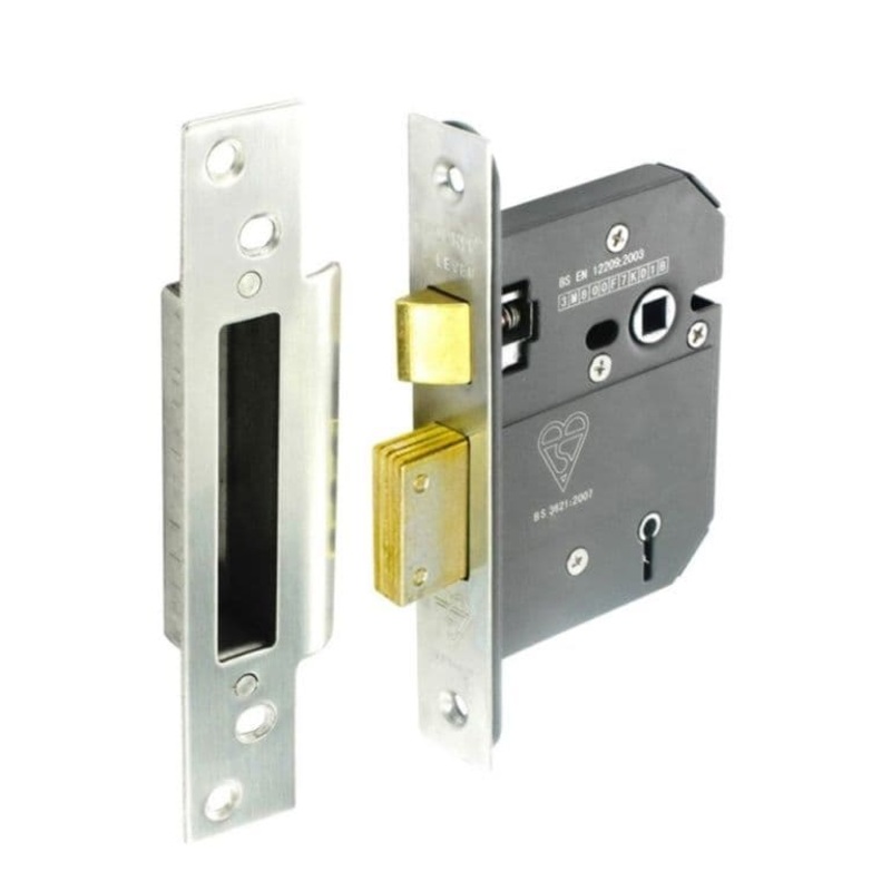 Securit 5 Lever Sashlock BS3621 – 63mm Stainless Steel