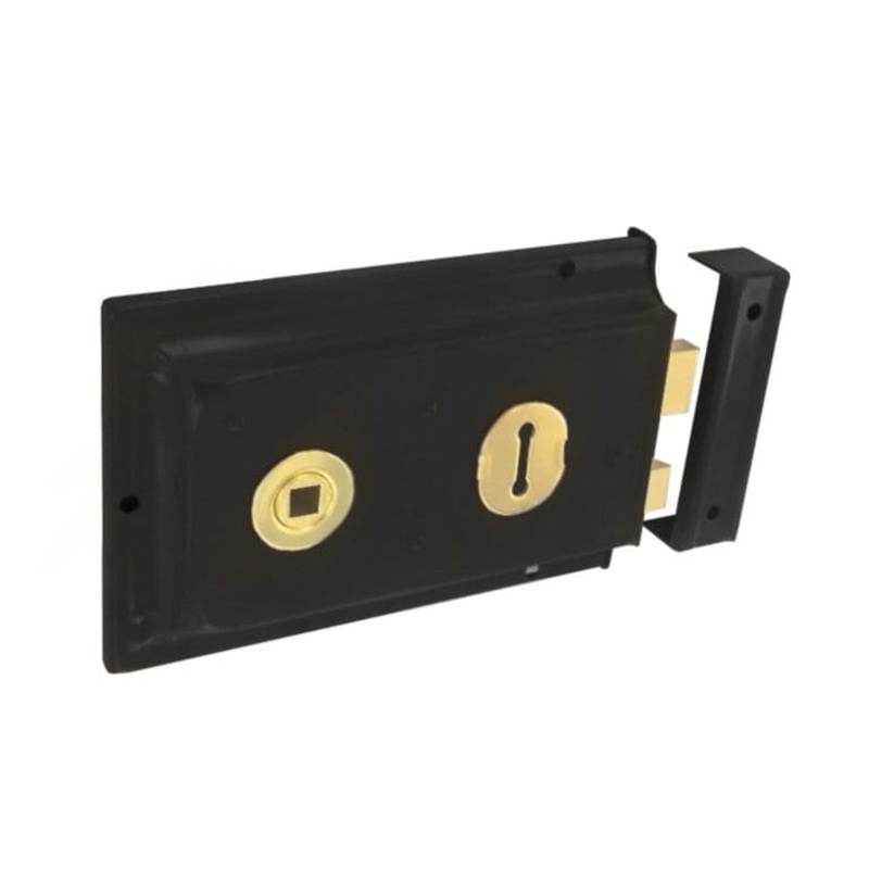 Securit Black Rim Lock – 150mm