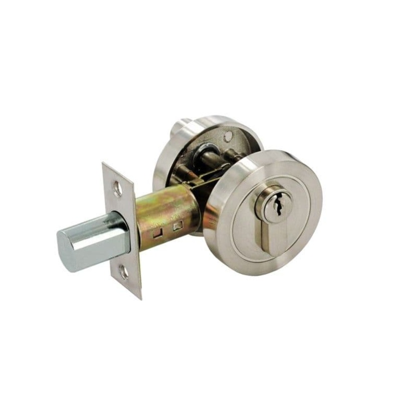 Securit Deadlock Thumb Set – Satin Nickel 55mm