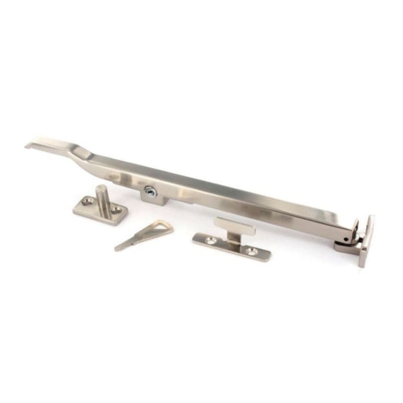 Securit Locking Casement Stay Brushed Nickel – 250mm – Pack of 5