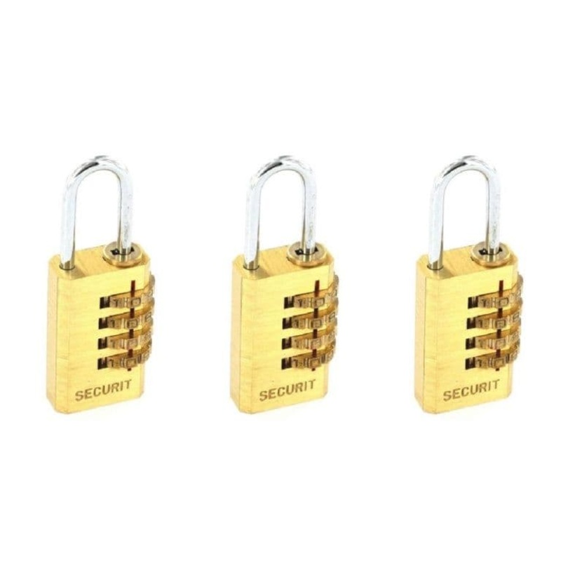 Securit Reset Brass Code Lock – 20mm – Pack of 5