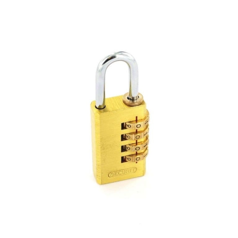 Securit Resettable Code Lock Brass – 30mm