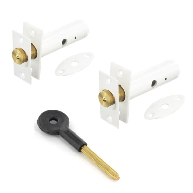 Securit White Security Door Key Pack 2 – 60mm