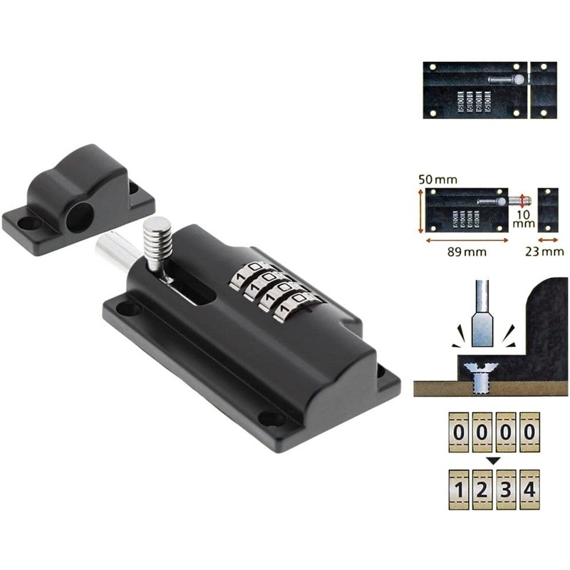 Sterling Combination Locking Bolt – 110mm Black