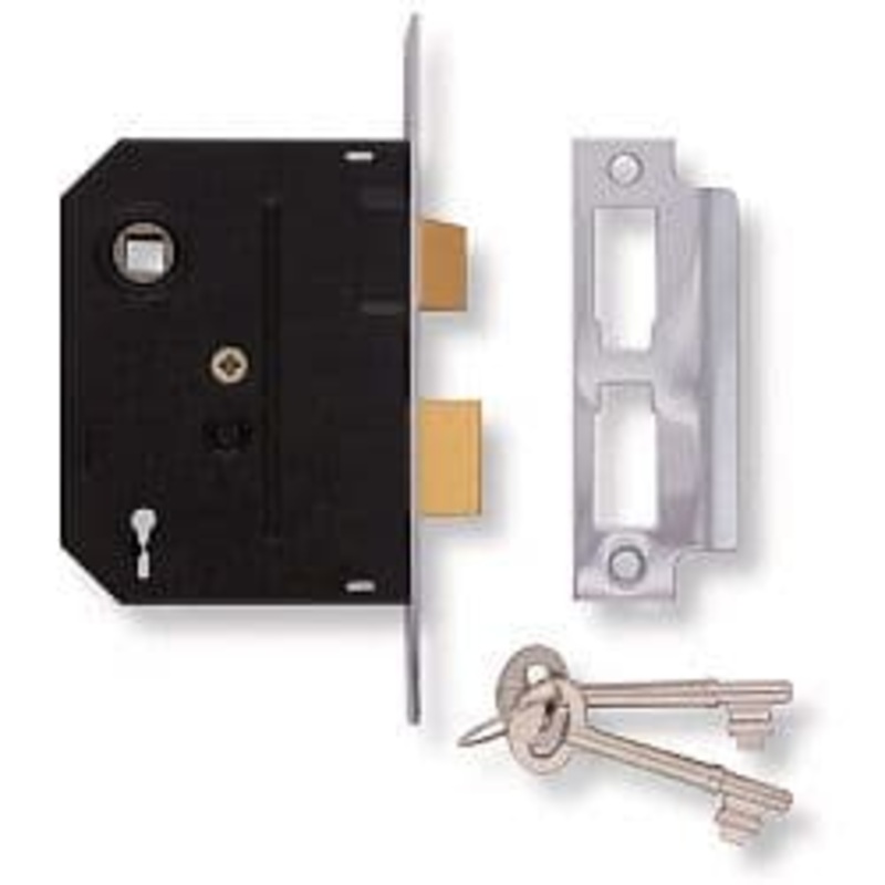 Union 2 Lever Mortice Lock – Chrome Finish – 3