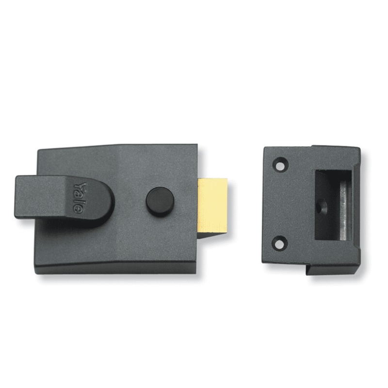 Yale Deadlocking Standard Nightlatch Security Lock – Dark Metal Grey Case – 60mm