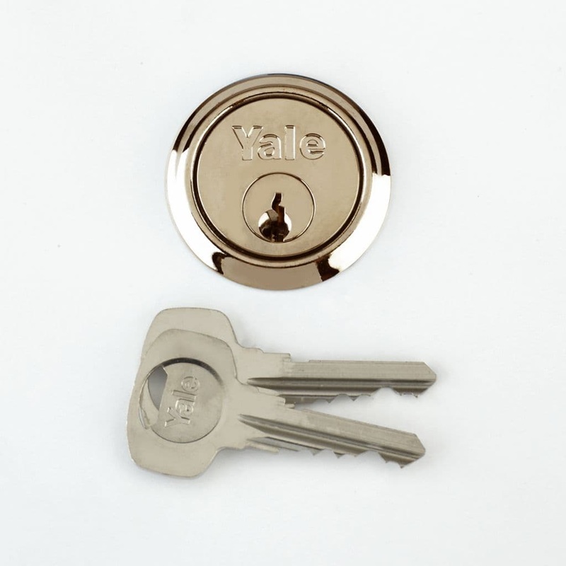 Yale Replacement Rim Cylinder – 4 Key – Brass Finish