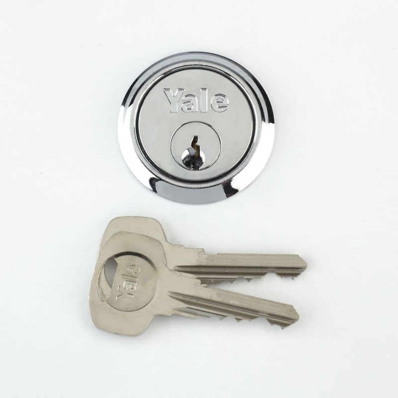Yale Replacement Rim Cylinder – Satin Chrome Polished