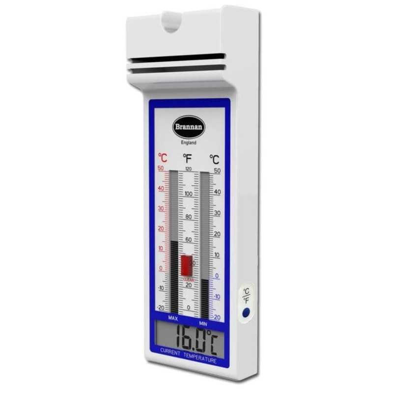 Brannan Digital Quick Set Max Min White Thermometer