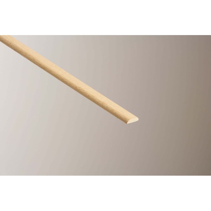 Cheshire Mouldings D Moulding Light Hardwood – 6 x 21mm x 2.4m