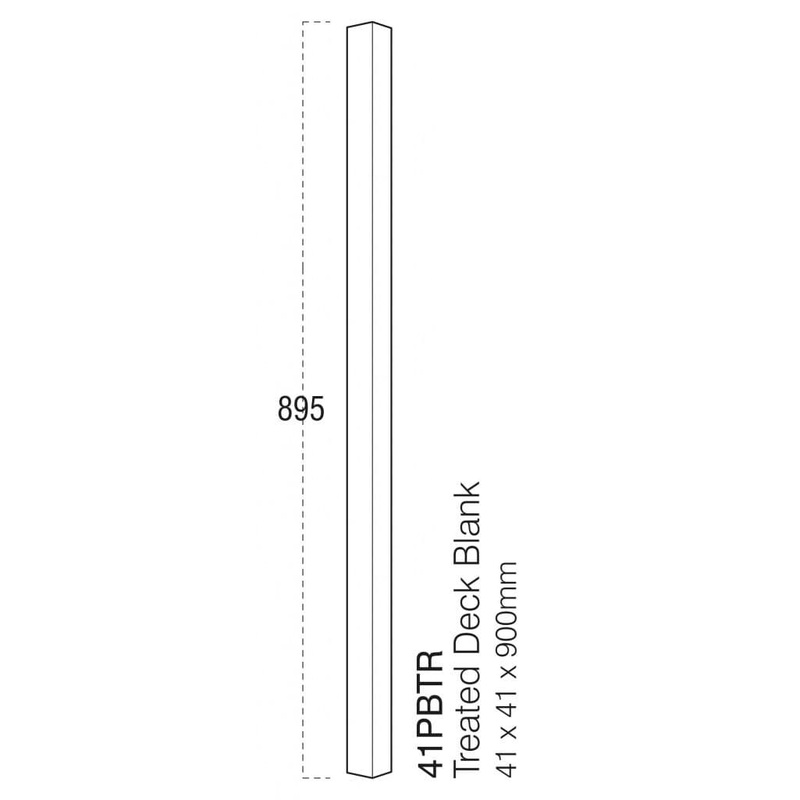 Cheshire Mouldings Decking Square Spindle – 41mm