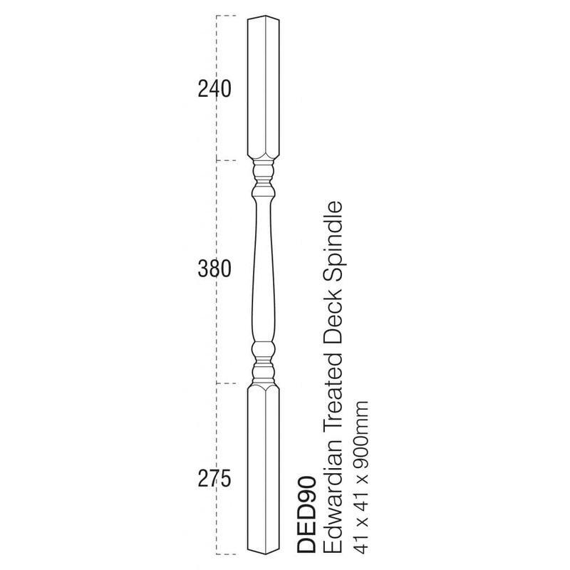 Cheshire Mouldings Decking Turned Spindle – 41mm