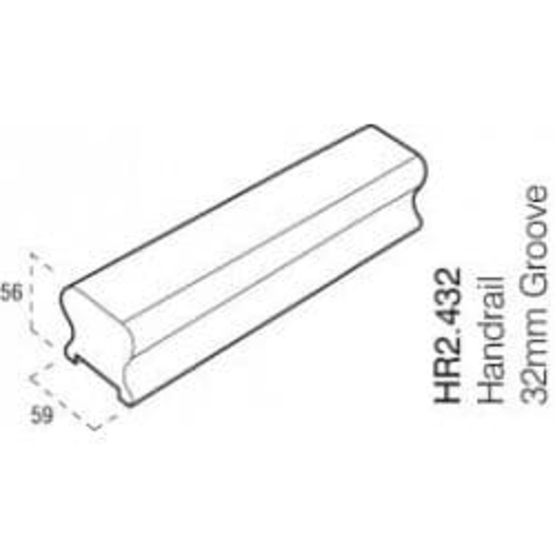 Cheshire Mouldings Handrail Pine – 32mm x 2.4m