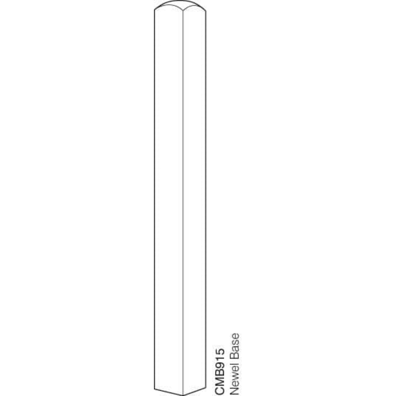 Cheshire Mouldings Newel Base Pine – 91 x 915