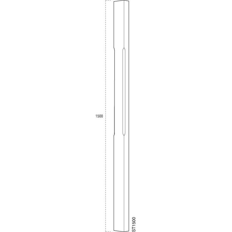 Cheshire Mouldings Newel Half Pine – 91mm